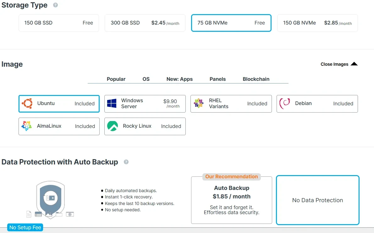 Select Cloud VPS 4 (formerly VPS 10, now Core VPS 4)