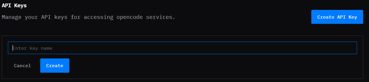 type opencode