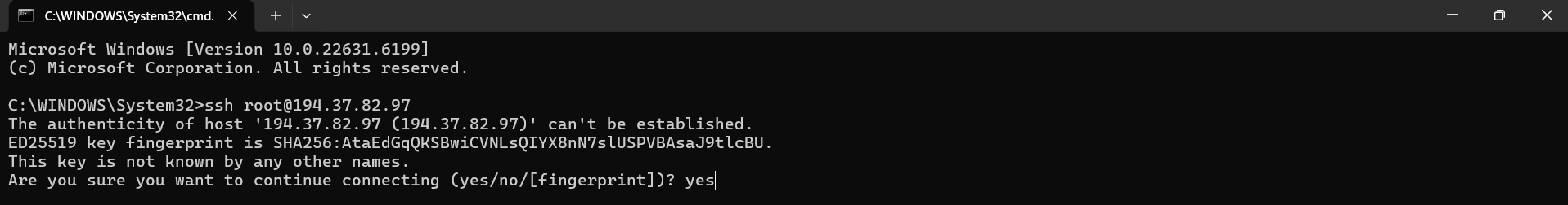 SSH command